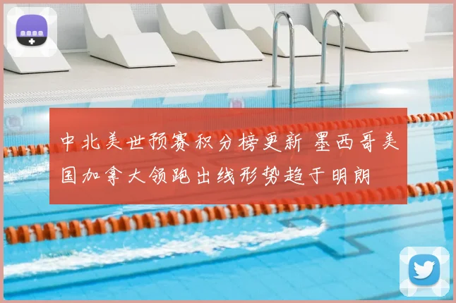 中北美世预赛积分榜更新 墨西哥美国加拿大领跑出线形势趋于明朗